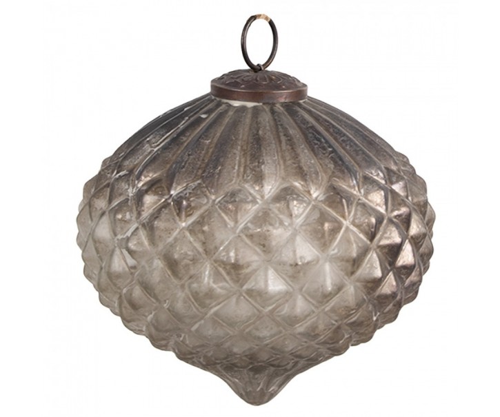 Skleněná vánoční ozdoba Éclat Bronze L - 20*18 cm Clayre & Eef