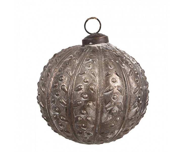 Skleněná vánoční ozdoba Éclat Bronze XS - 8*8 cm Clayre & Eef