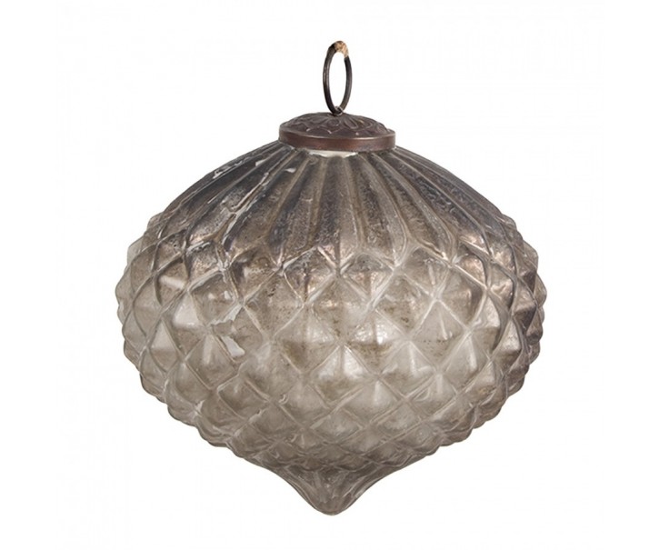 Skleněná vánoční ozdoba Éclat Bronze M - 15*15 cm Clayre & Eef