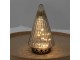 Christmas Decoration With LED Lighting Christmas Tree ? 11x19 Cm Silver Colored Glass - 11,00 cm Clayre & Eef