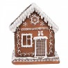 Vánoční perníková chaloupka s Led světýlky Gingerbread House - 13*13*15 cm / 3*AAA Barva: hnědáMateriál: PolyresinHmotnost: 0,43 kg