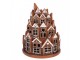 Svítící perníková věž z chaloupek Gingerbread House - Ø 21 * 26 cm/ 3*AAA