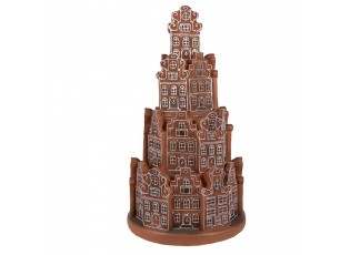 Svítící perníková věž z chaloupek Gingerbread House - Ø 18 * 33 cm/ 3*AAA