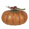 Oranžová kovová dekorace dýně Pumpkin - Ø 31*20 cm 