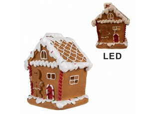Vánoční perníková chaloupka s Led světýlky Gingerbread House - 11*9*13 cm