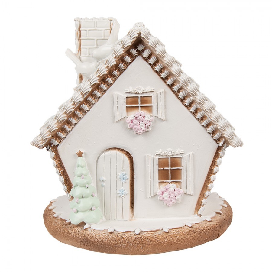Cukrová perníková chaloupka s Led světýlky Gingerbread House - 17*16*17 cm / 3*AAA