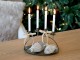 Mosazný antik kovový adventní svícen Advent Taper Candle - 21*11*15 cm