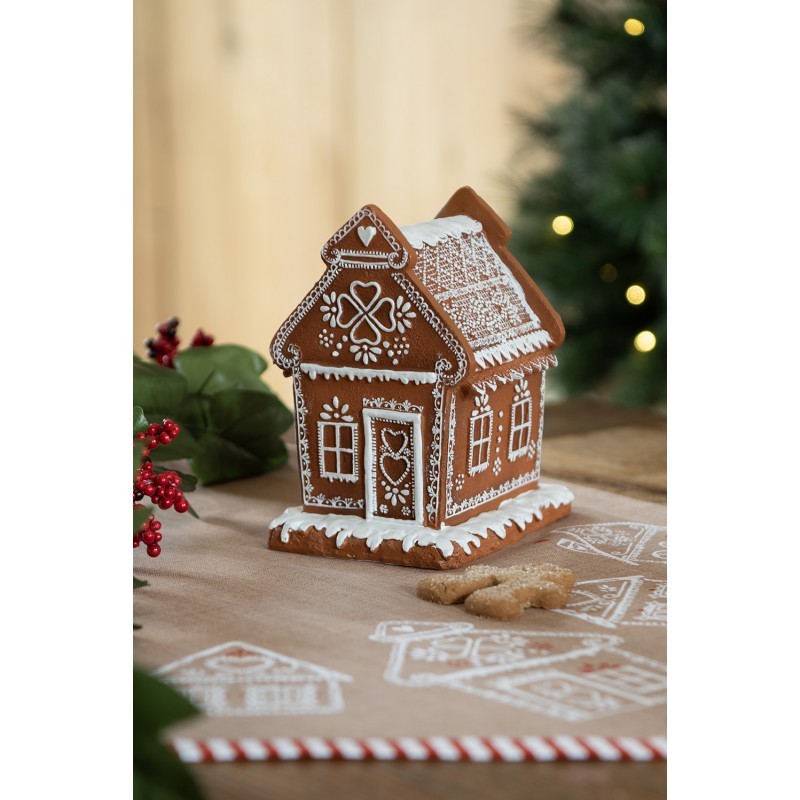 Vánoční perníková chaloupka s Led světýlky Gingerbread House - 15*12*17cm/ 3*AA