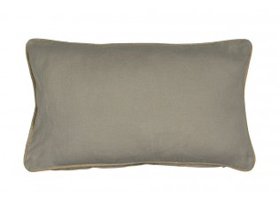 Šedý plátěný polštář s jutovým lemováním Jutei - 30*15*50cm 