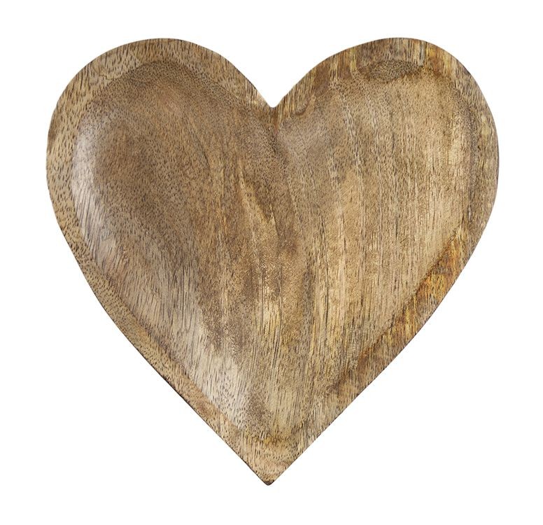 Miska ve tvaru srdce z mangového dřeva Mango Heart - 20*20 cm