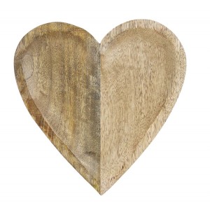 Miska ve tvaru srdce z mangového dřeva Mango Heart - 25*25*2,5 cm