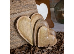 Miska ve tvaru srdce z mangového dřeva Mango Heart XL - 30*30*2,5 cm
