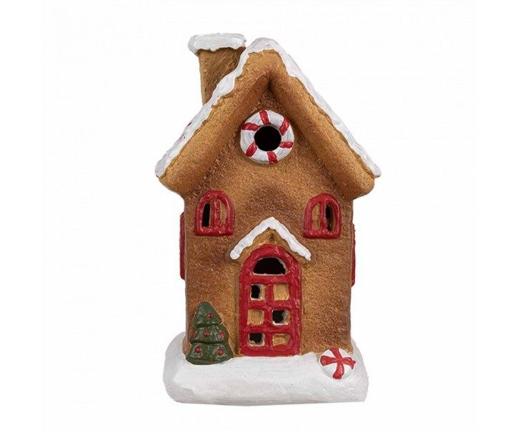 Keramická perníková chaloupka Gingerbread House - 9*7*15 cm