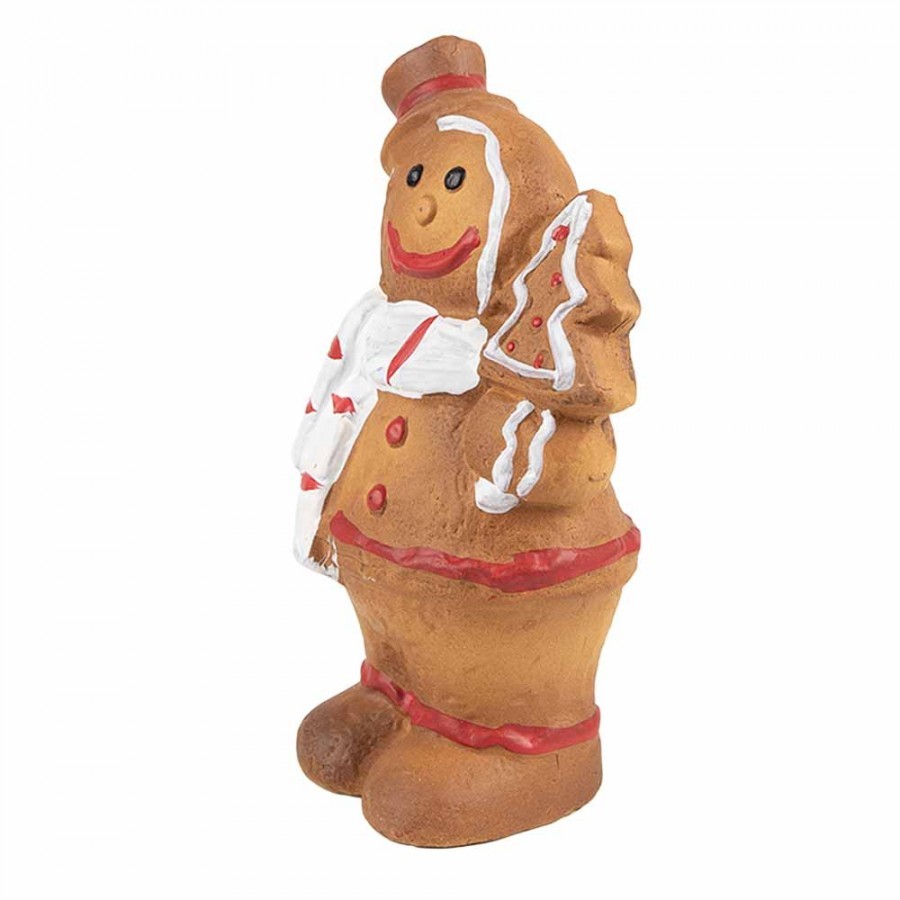 Hnědá vánoční dekorace Perníček Gingerbread - 9*6*15 cm