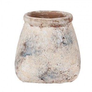 Dekorativní béžový antik terakotový květináč Teracci L - 18*18*17 cm