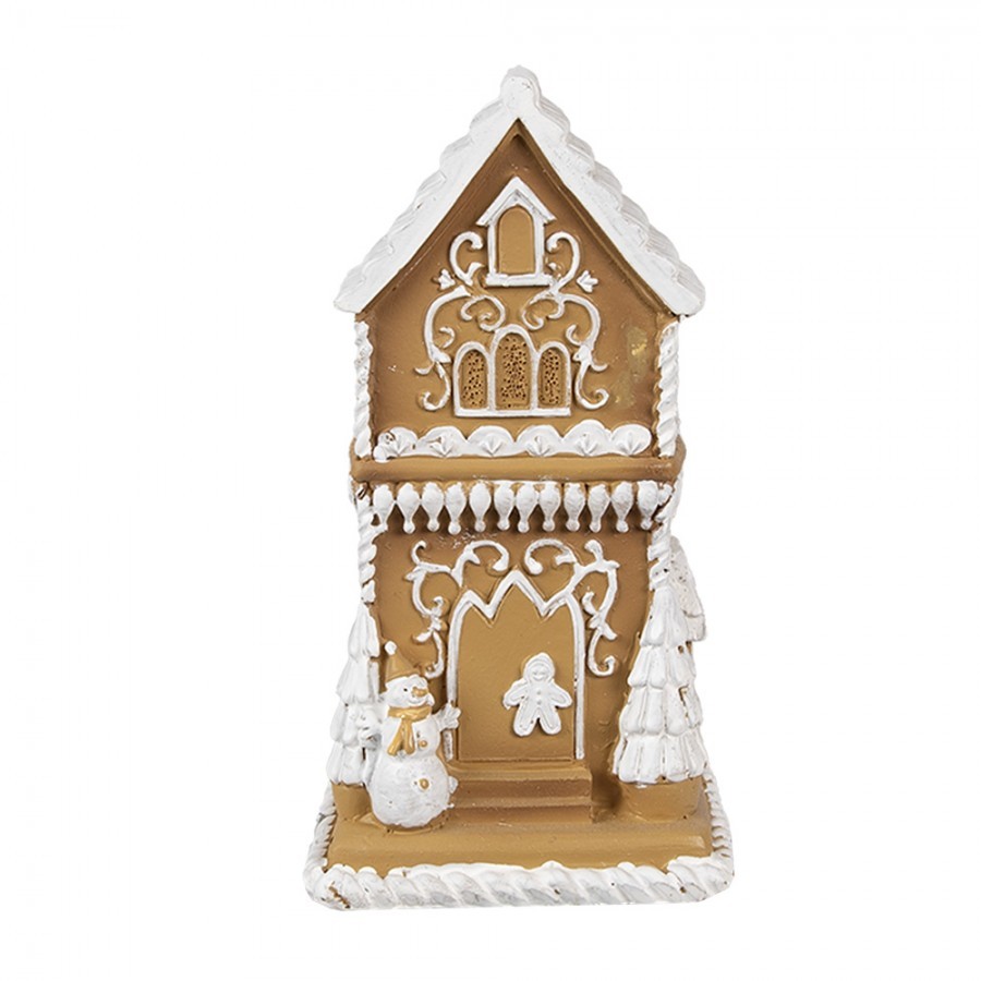 Svítící perníková chaloupka Gingerbread House - 8*8*15 cm Clayre & Eef