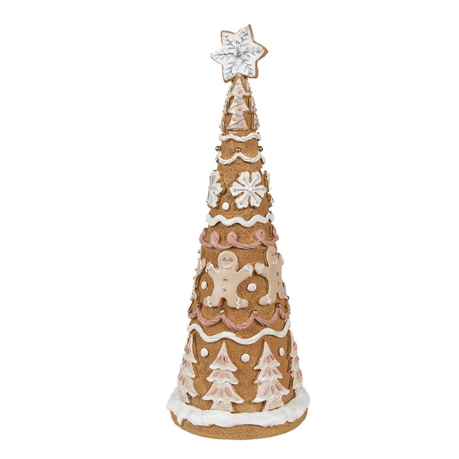 Dekorace vánoční perníkový stromek Gingerbread Tree - Ø 14*37 cm 