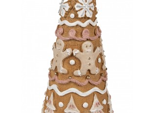 Dekorace vánoční perníkový stromek Gingerbread Tree - Ø 14*37 cm 