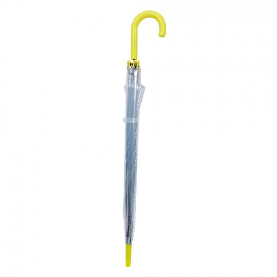 Transparetní deštník se žlutým držadlem pro dospělé - Ø 98*80 cm