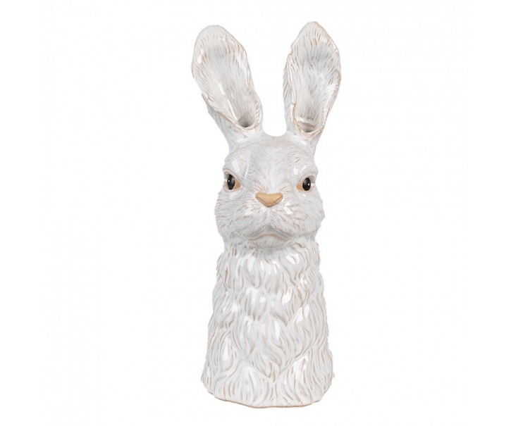 Vase Rabbit 13x14x33 Cm White Ceramic - 13*14*33 cm Clayre & Eef