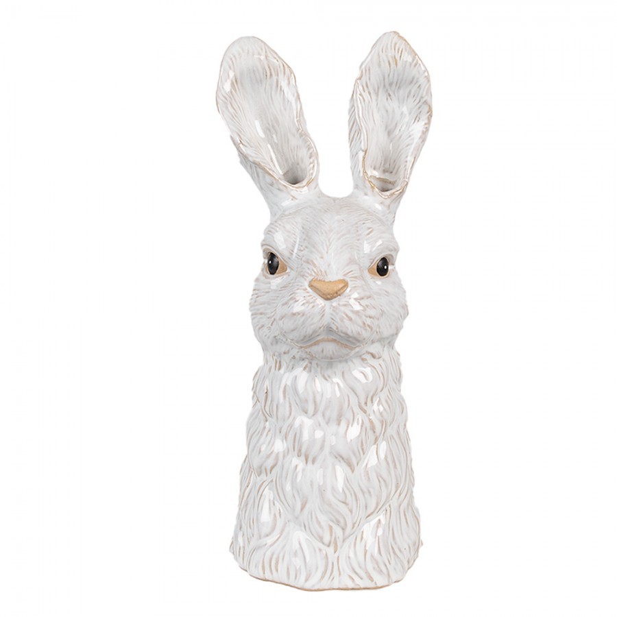 Vase Rabbit 13x14x33 Cm White Ceramic - 13*14*33 cm