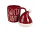 Červený keramický hrnek s čepkou Santa Candy - 12*9*17 cm / 300 ml Clayre & Eef