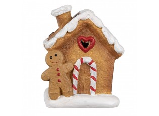 Keramická perníková chaloupka s perníčkem Gingerbread House - 11*7*16 cm