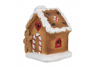 Keramická perníková chaloupka s perníčkem Gingerbread House - 11*7*16 cm