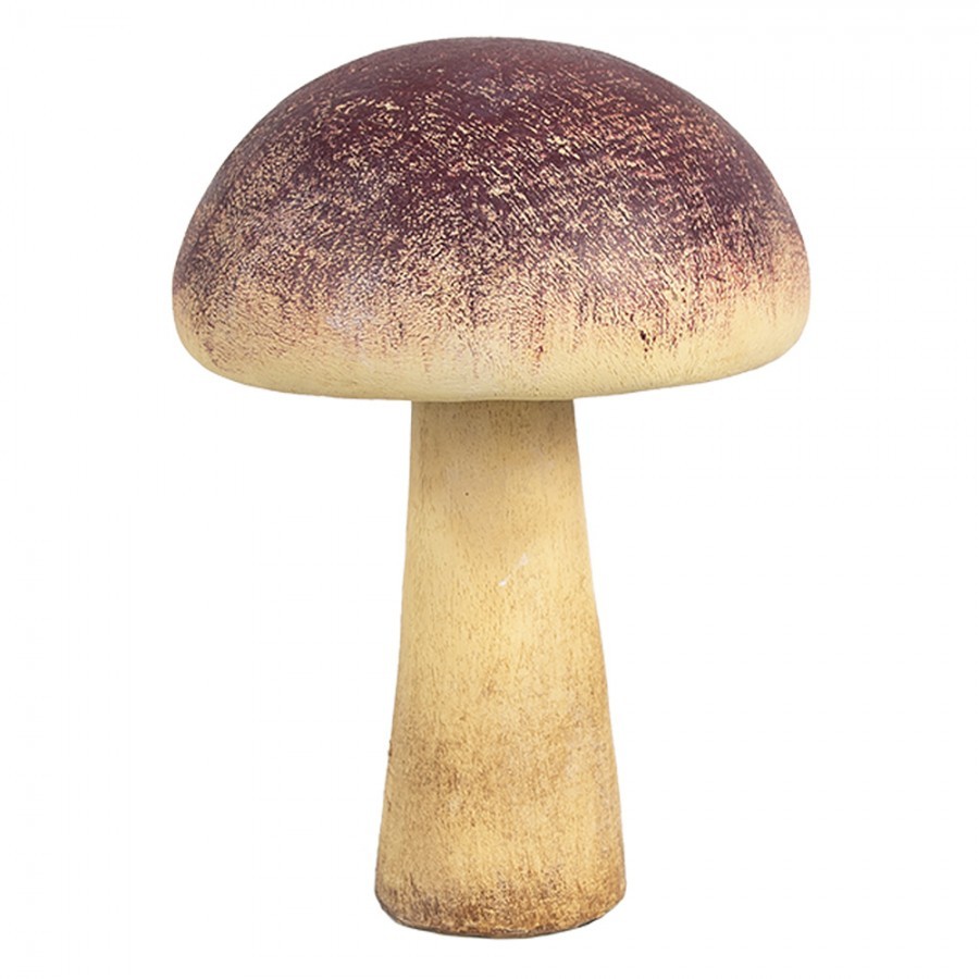Béžovo-fialová dekorace houba Mushroom - Ø 11*16 cm 
