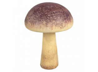 Béžovo-fialová dekorace houba Mushroom - Ø 11*16 cm 