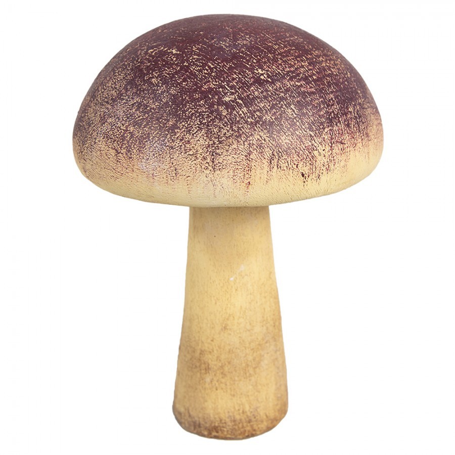 Béžovo-fialová dekorace houba Mushroom - Ø 11*16 cm 