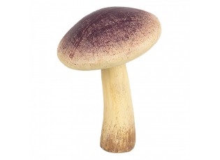 Béžovo-fialová dekorace houba Mushroom - Ø 9*12 cm 