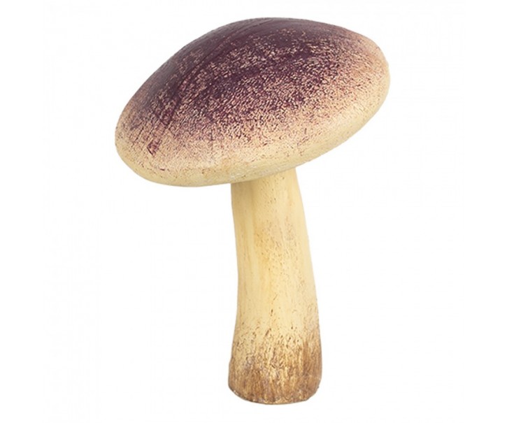 Béžovo-fialová dekorace houba Mushroom - Ø 9*12 cm 