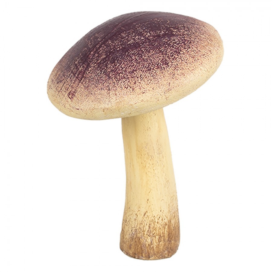 Béžovo-fialová dekorace houba Mushroom - Ø 9*12 cm 