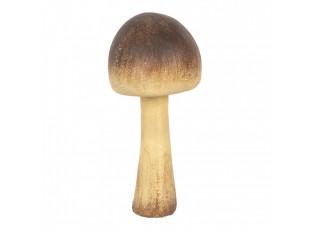 Hnědo-béžová dekorace houba Mushroom - Ø 7*16 cm