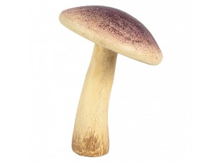 Béžovo-fialová dekorace houba Mushroom - Ø 9*12 cm 