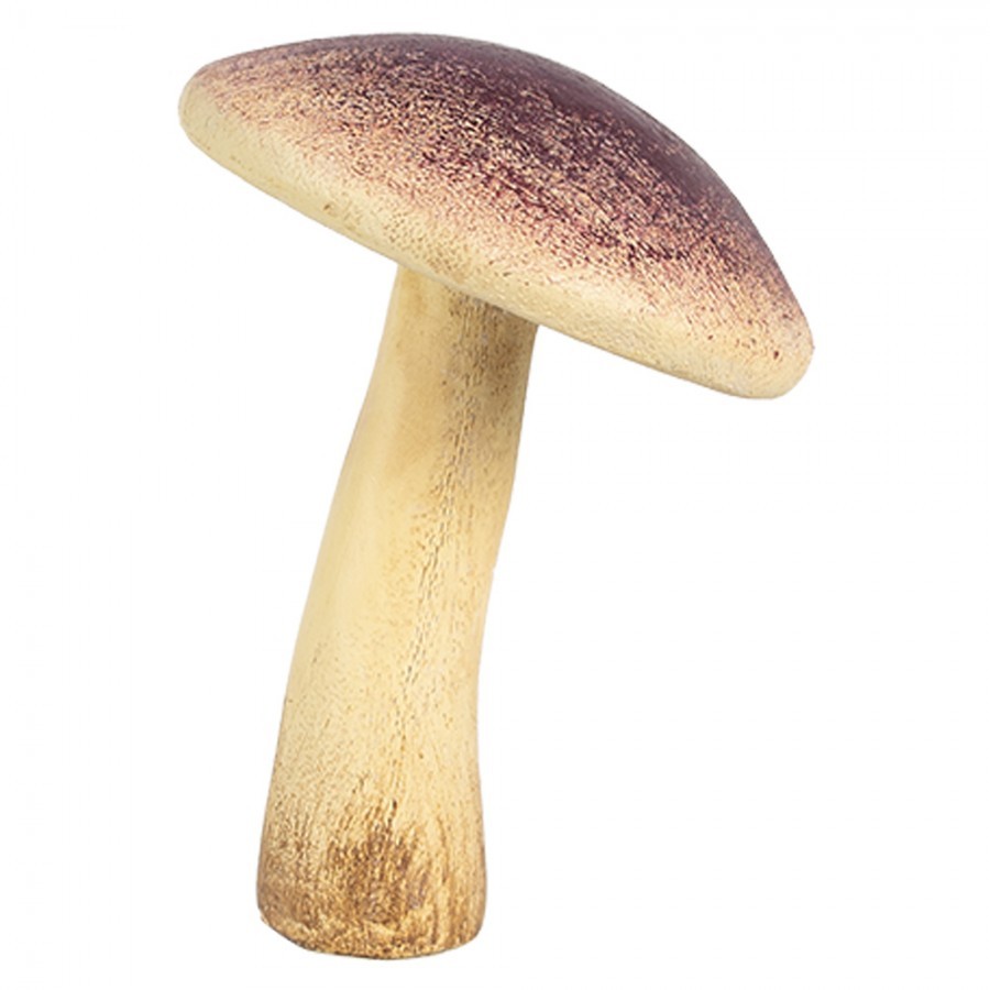 Béžovo-fialová dekorace houba Mushroom - Ø 9*12 cm 