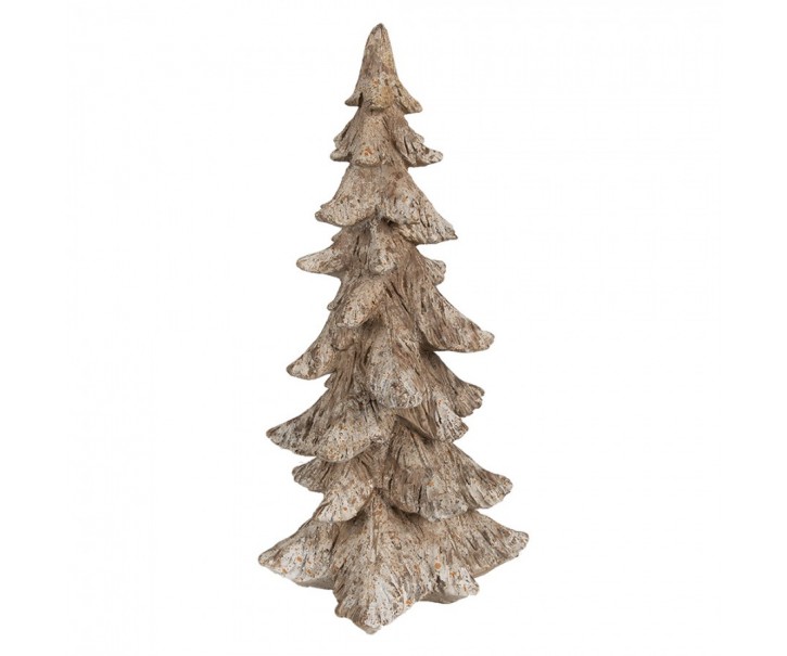 Hnědá dekorace vánoční stromek Christmas Tree - 19*18*36 cm