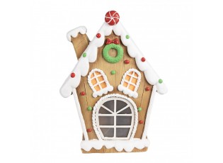 Hnědá svítící perníková chaloupka Gingerbread House - 27*11*36 cm