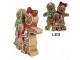 Hnědá vánoční svítící dekorace rodina Perníček Gingerbread - 31*10*35 cm Clayre & Eef