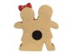 Hnědá vánoční svítící dekorace rodina Perníček Gingerbread - 31*10*35 cm Clayre & Eef