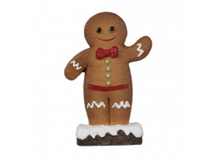 Hnědá vánoční dekorace Perníček Gingerbread - 10*5*15 cm