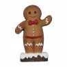Hnědá vánoční dekorace Perníček Gingerbread - 10*5*15 cm
