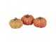 Set 3ks keramická oranžová dekorace dýně Pumpkin - Ø 5*4 cm 