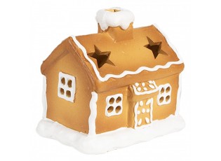 Keramický svícen perníková chaloupka Gingerbread House - 11*8*10 cm
