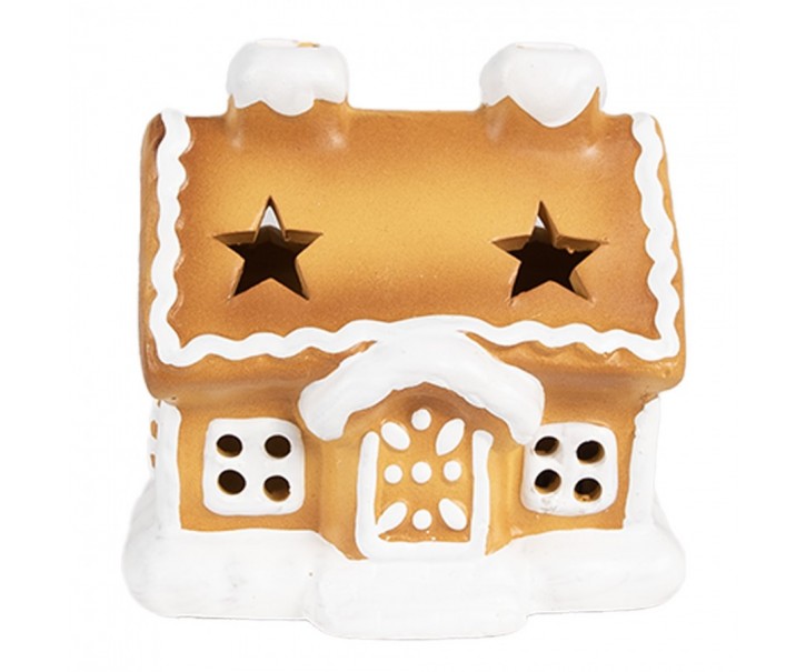 Svítící keramická perníková chaloupka Gingerbread House - 11*9*11 cm