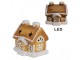 Svítící porcelánová perníková chaloupka Gingerbread House - 11*9*11 cm