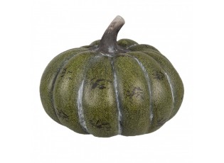 Zelená antik dekorace dýně Pumpkin Carbassa - Ø 14*10 cm 