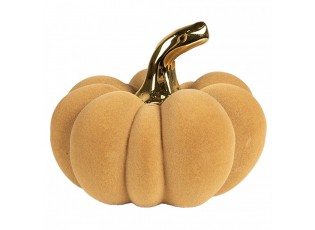 Oranžová keramická dekorace dýně Pumpkin - Ø 15*12 cm