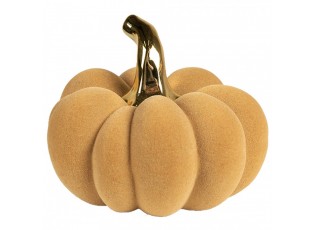 Oranžová keramická dekorace dýně Pumpkin - Ø 15*12 cm